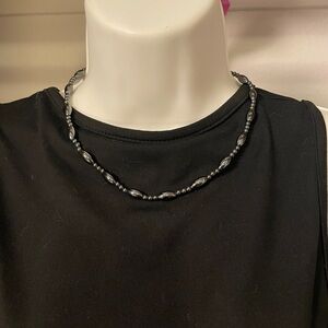 Black Beaded Necklace